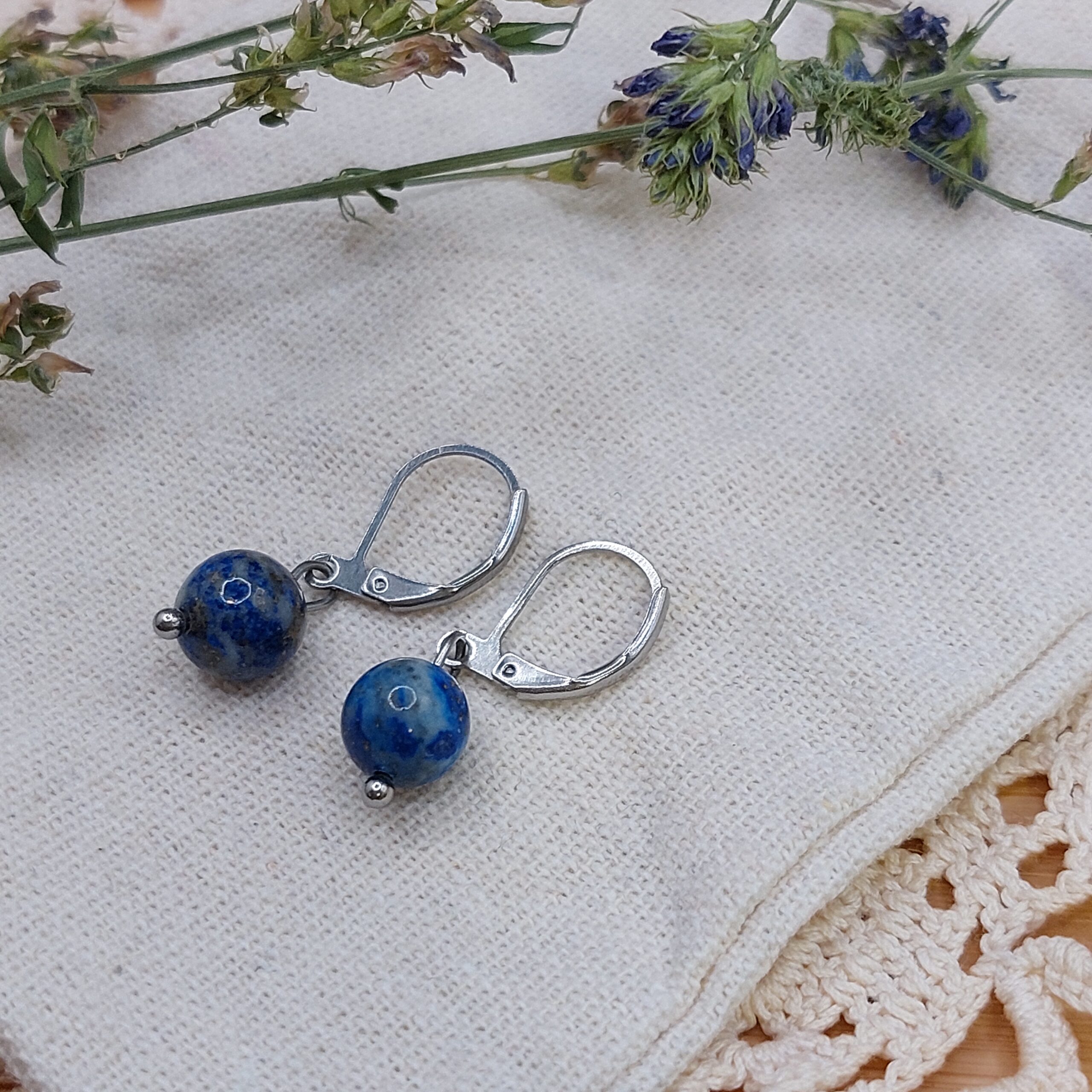 Náušnice MAIA z minerálu LAPIS LAZULI MC-E-2005 – Obrázok 2